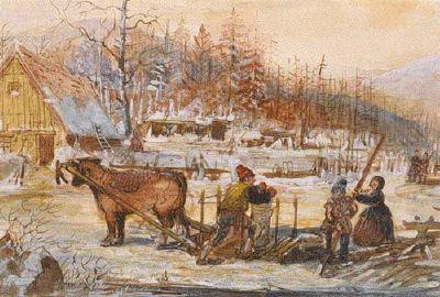 Cornelius Krieghoff A Winter Scene Sweden oil painting art